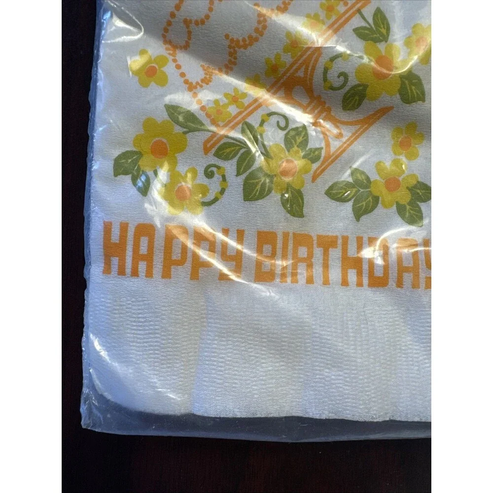 Vintage Rust Craft Greeting Brownie Beverage Drink Happy Birthday Napkin 20 Pack